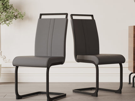 Modern Dining Chairs With High Back Upholstered Design Metal Legs