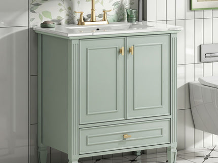 Freestanding Vanity With 1 Drawer & 2 Soft Close Doors With Door Mounted Storage