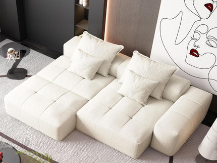 Modern Oversized Diy Combination Modular Sectional Sofa With Pillows