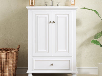 Modern Bathroom Vanity With Sink, Cabinet With Drawer And Dividers, Rectangular Storage Unit