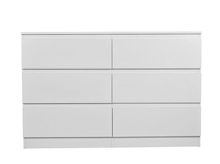 6 Drawer Dresser With Spacious Countertop And Concealed Handles