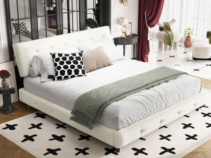Tufted Headboard With Extra-Large Ultra-Soft Cloud Pillow Design