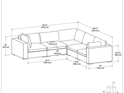Jasmine - Handcrafted Sectional Sofa