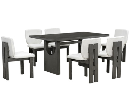 Dining Table Set For 6 With Upholstered Chairs