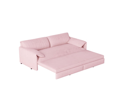 Pull Out 3 In 1 Convertible Sleeper Sofa With Side Storage, Multi Functional