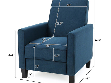 Upholstered Push Back Recliner Chair For Living Room