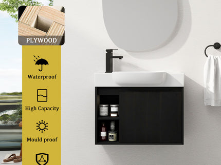 Freestanding Bathroom Vanity With Sink, Soft Close Door