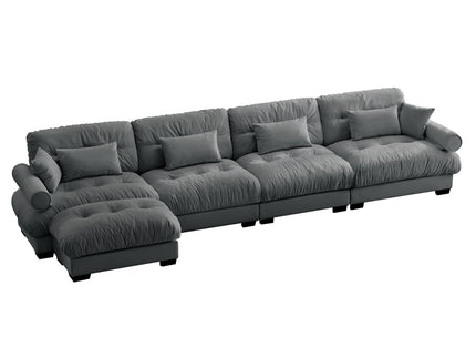 Super Comfort Oversized Modular Sectional Sofa With Movable Ottoman