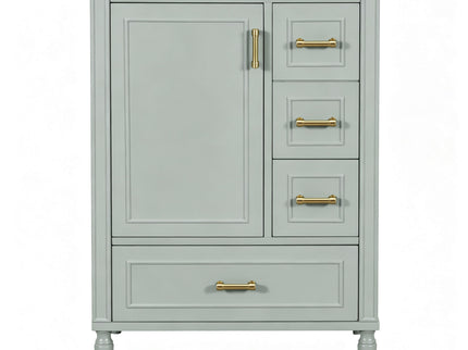 Modern Bathroom Vanity With Sink, Soft Close Doors, 3 Drawers