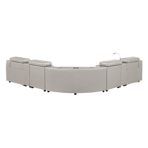Nova - Sectional With Bluetooth Speaker, LED And Lifting Wine Cabinet