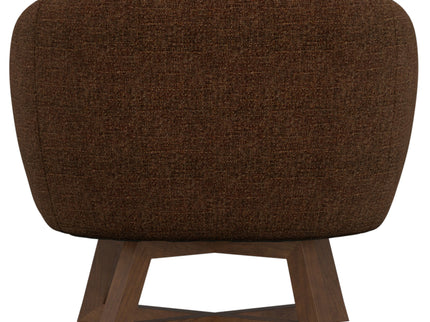 Swivel Accent Chair With Sculptural Base