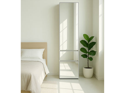 Elise - Modular Closet System With Mirror, Customizable Storage Solution - White