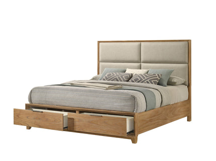 Contemporary Storage Platform Bed With Ultra Plush Headboard
