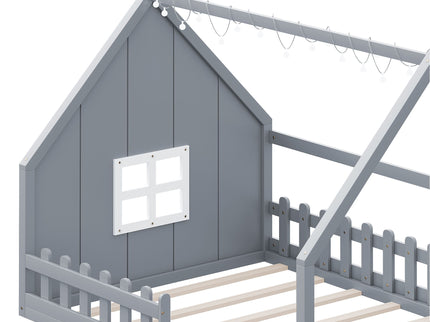 House Bed With Window And Fence