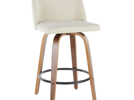 Toriano - Mid-Century Modern Counter Stool (Set of 2)