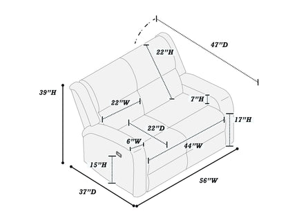 Modern Living Room Set With Square Armrest, Cushion Backrest