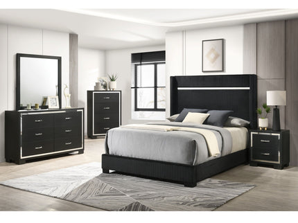 6 Drawer Dresser With Handles Bedroom Furniture - Black
