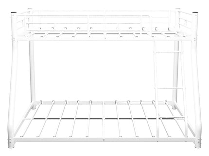 Bunk Bed Frame With Ladder And Guardrail, Heavy Duty Noise Free Design Metal Construction