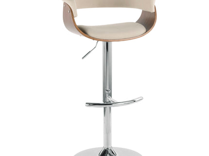 Vintage Mod - Mid Century Modern Adjustable Height Barstool With Swivel With Rounded T Footrest (Set of 2)