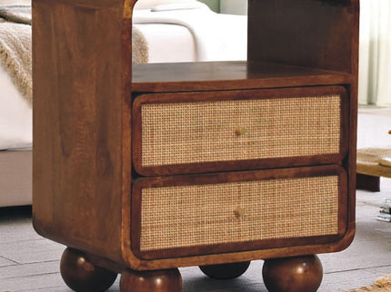 Larissa - 2 Drawer Nightstand - Brown