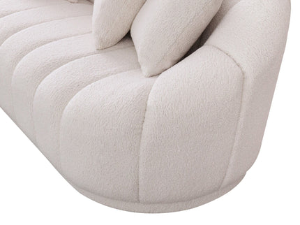 Maximilian - Modern Japandi Style Tight Back Boucle Couches