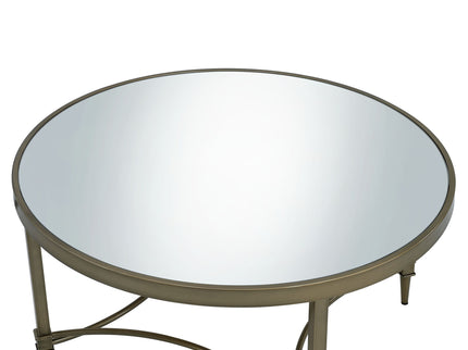 Aditya - Mirrored Antique Brass Coffee Table - Antique Brass
