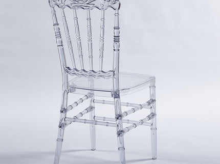 Dining Chair With Plastic Seat, Welding Chair (Set of 4) - Transparent