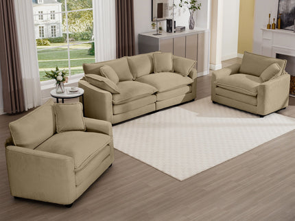 Elegant Oversized Sectional Sofa Set With Deep Seats And Flexible Layout