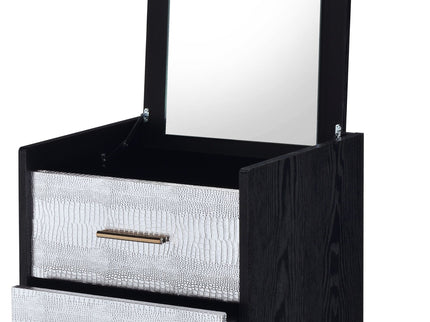 Myles - Jewelry Armoire - Black / Silver / Gold