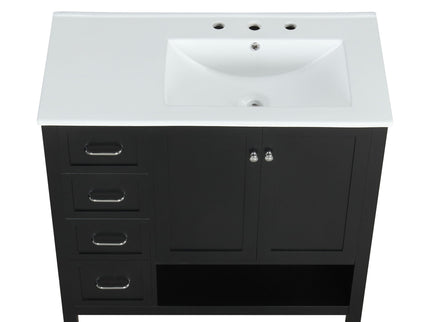 Modern Bathroom Vanity With Sink Top, 2 Doors And 2 Drawers