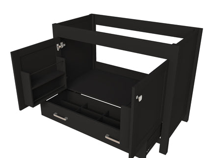 Bathroom Vanity With Soft Close Cabinet, Single Drawer, Sink Not Included - Black