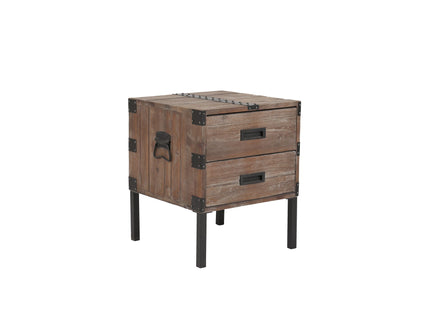Trunk Table And Side Table With Large Storage Dress Up Your Liviing Room (Set of 3) - Antique Gray