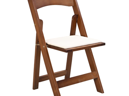 Solid Wood Upholstered Folding Chair Set, Dining Room (Set of 4)