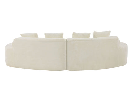 Modern Curved Sofa With Pillows