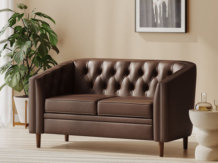 Sophisticated Loveseat With Diamond Stitched Detailing
