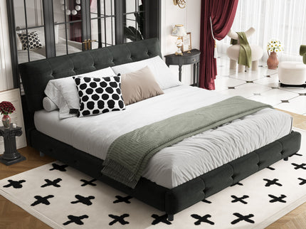 Tufted Headboard With Extra-Large Ultra-Soft Cloud Pillow Design