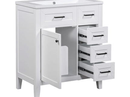 Modern Bathroom Vanity With Sink Combo, 3 Drawers, Undermount Drop-In Sink
