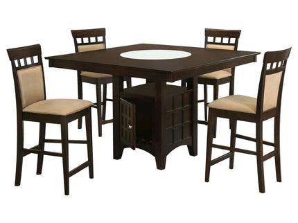Gianna - 5 Piece Counter Height Dining Set - Cappuccino