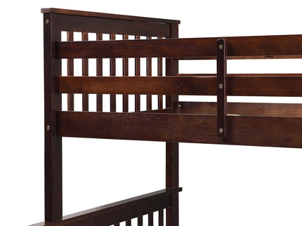 Bunk Bed With Ladder, And Safety Guard Rails