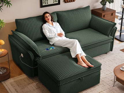2 In 1 Convertible Sofa Bed, Multi Functional Living Room Furniture
