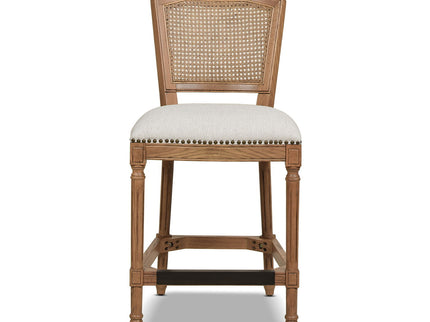 Triomphe - Rattan Wicker High Back Armless Counter Bar Stool