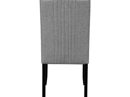 5 Piece Round Dining Table Set, Dining Table And 4 Upholstered Chairs For Dining Room, Kitchen Room, Living Room - White / Gray