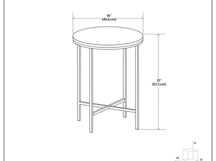 Tara - Side Table - Gold