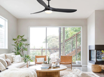 Smart Ceiling Fan With Lights, 3 Blades, Reversible Quiet DC Motor For Indoor