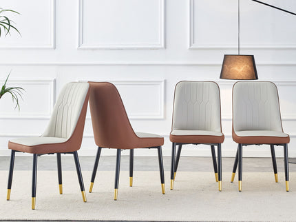 Modern Dining Chair With Metal Leg