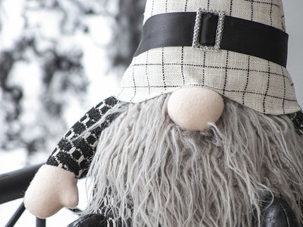 Sitting Gnome With Hat Spider, For Halloween Decor