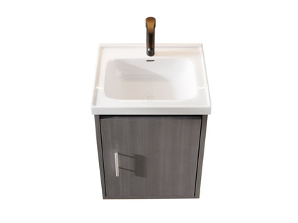 Floating Bathroom Vanity Combo, Wall Mounted Cabinet With Sink & Soft Close Doors For Small Bathrooms