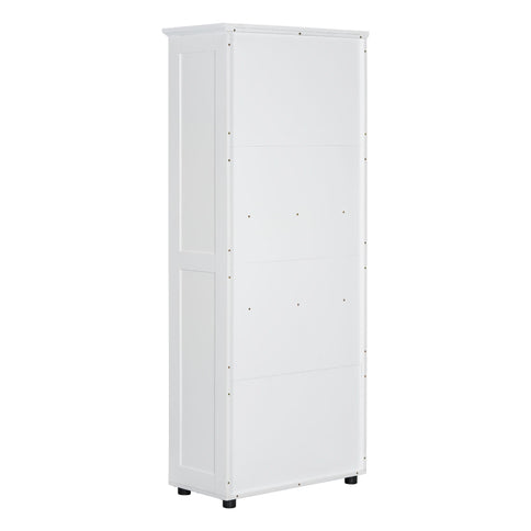 Storage Cabinet With Adjustable Shelves, 2 Doors, Rectangle Design For Bathroom