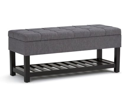 Saxon - Upholstered Transitional Storage Ottoman Bench