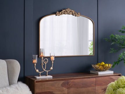 Arch Mirror, Baroque Inspired Wall Decor For Bathroom, Bedroom, Living Room